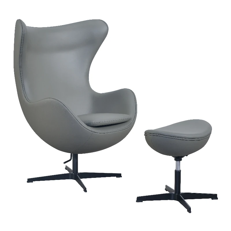 

Modern designer rotating single egg chair for home office or apartment metal, lounge living room furniture