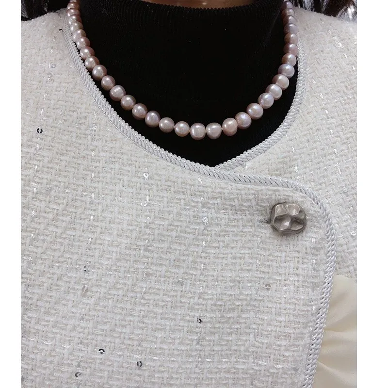 Natural Freshwater Real Pearl Necklace Choker for Women Zhuji Spring Summer Fresh Elegant Collarbone Chain Trendy Gift for Frien