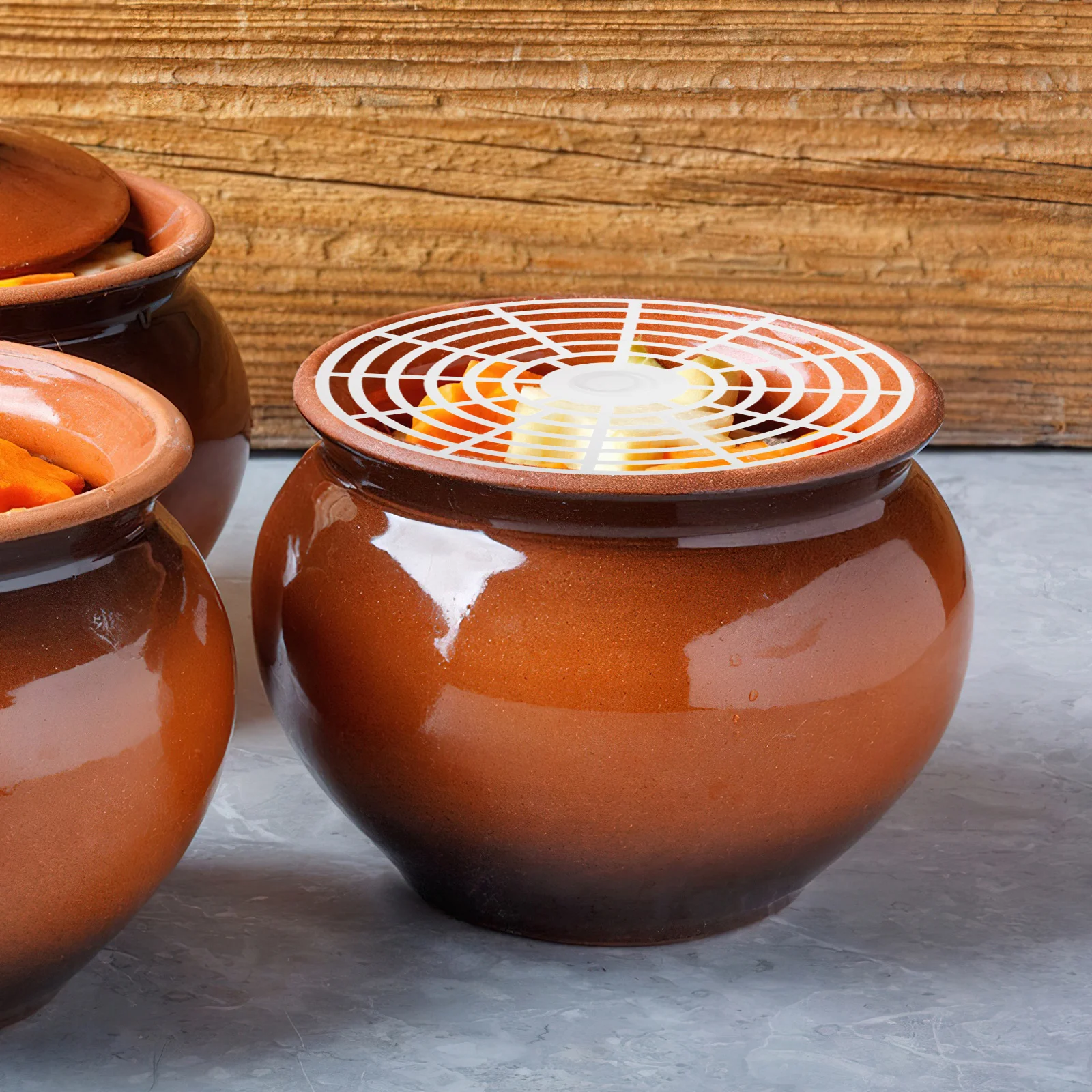 

5 Pcs Jars Press Supply Fermenting Weight for Home Supplies Accessories PE Vegetables Weights Plate Canning Fermentation Fixer