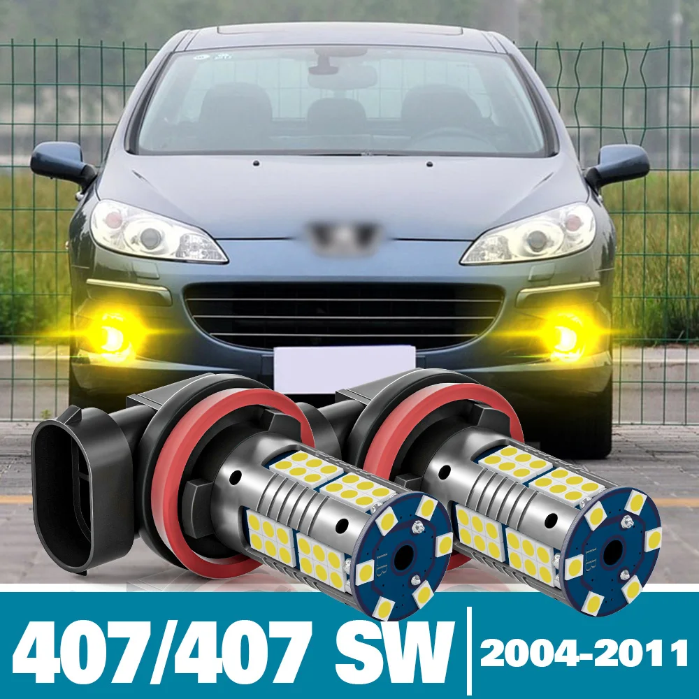 

2pcs LED Fog Light For Peugeot 407 SW Accessories 2004 2005 2006 2007 2008 2009 2010 2011