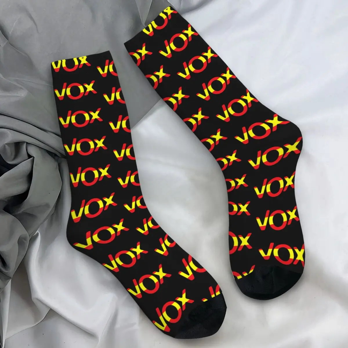 

Espana Vox Logo Socks Spain Political Party Spanish Kawaii Stockings Winter Non Slip Adults Men Socks Soft Running Sports Socks