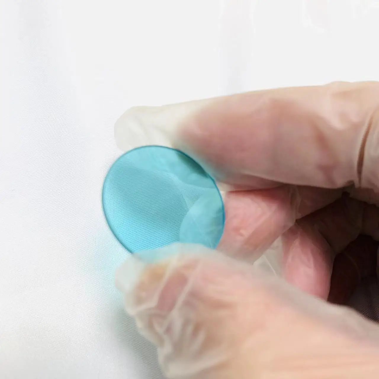 5 pces tamanho total diâmetro 10mm e 1mm espessura icf azul filtro de vidro