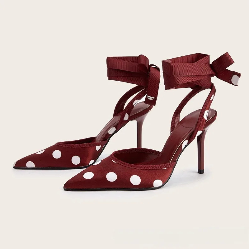 

New Women Shoes Sweet Style Pointed Tip High Heeled Sandals for Woman Elegant French Casual Shoes Designer Shoes Sandalias Mujer