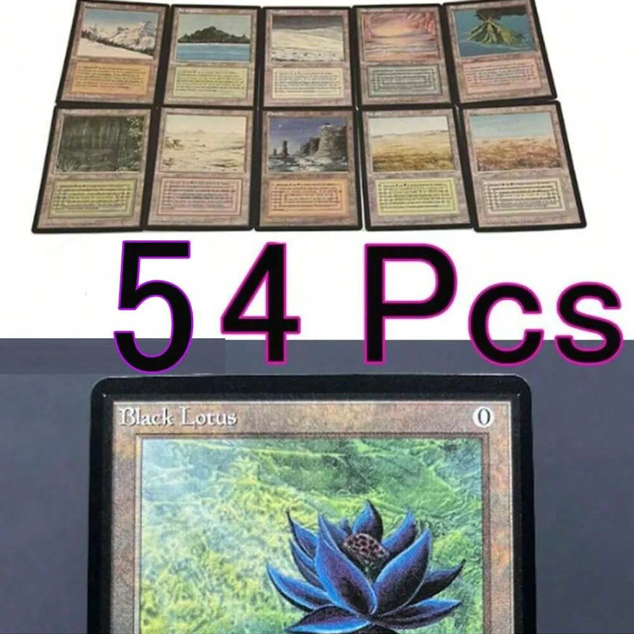 MTG Hot Sell NO. 54M1 MTG Proxy Cards 54pcs Magic The Gathering Cards P9 Dual Land Fetch Land Shock Lands Black Core
