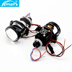 RONAN 2.0inch Mini Bi-Led Projector Retrofit Lenses Car Headlight 5500K for H1 H4 H7 9005 9006 Motorcycle Light