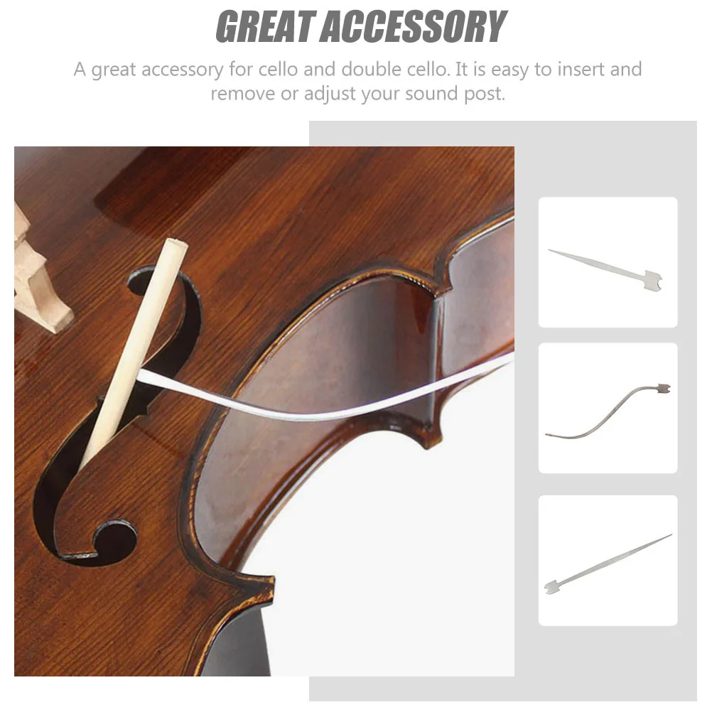

Sound Column Hook Tool Post Setter Upright Bass Cello Adjuster Stainless Steel Supplies