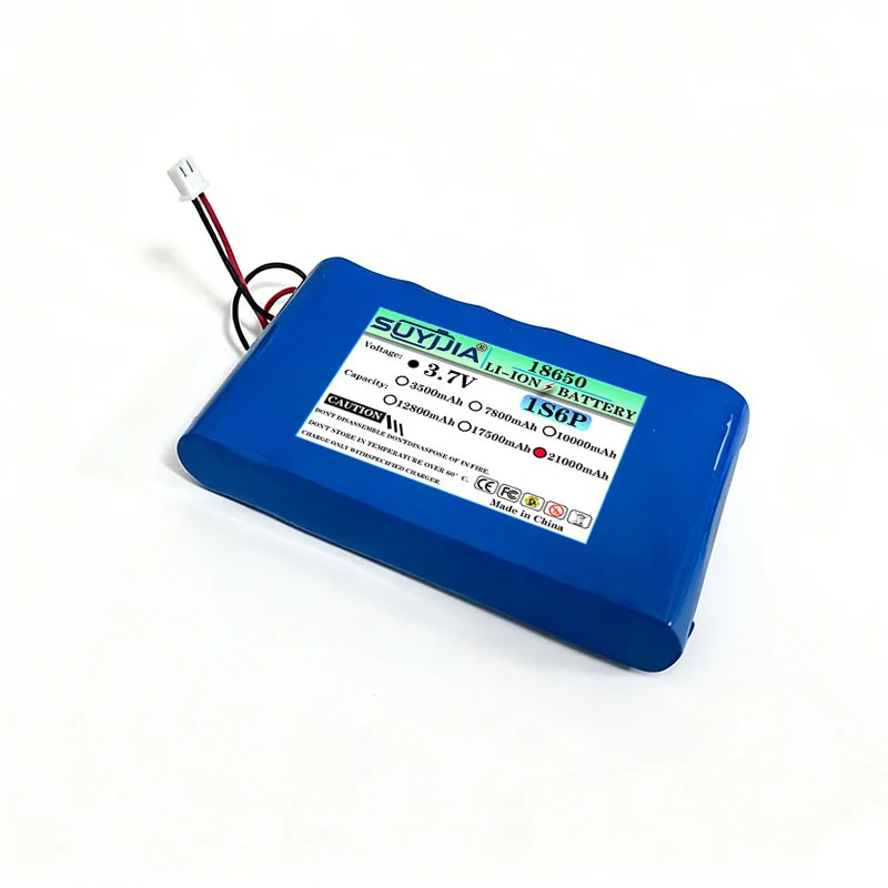 1S6P Batterie 18650 3.7V 21000mAh Lithium-ion Bricolage Batterie 21AH Batterie Rechargeable SM Ou XH2.54 Prise BMS Intégré