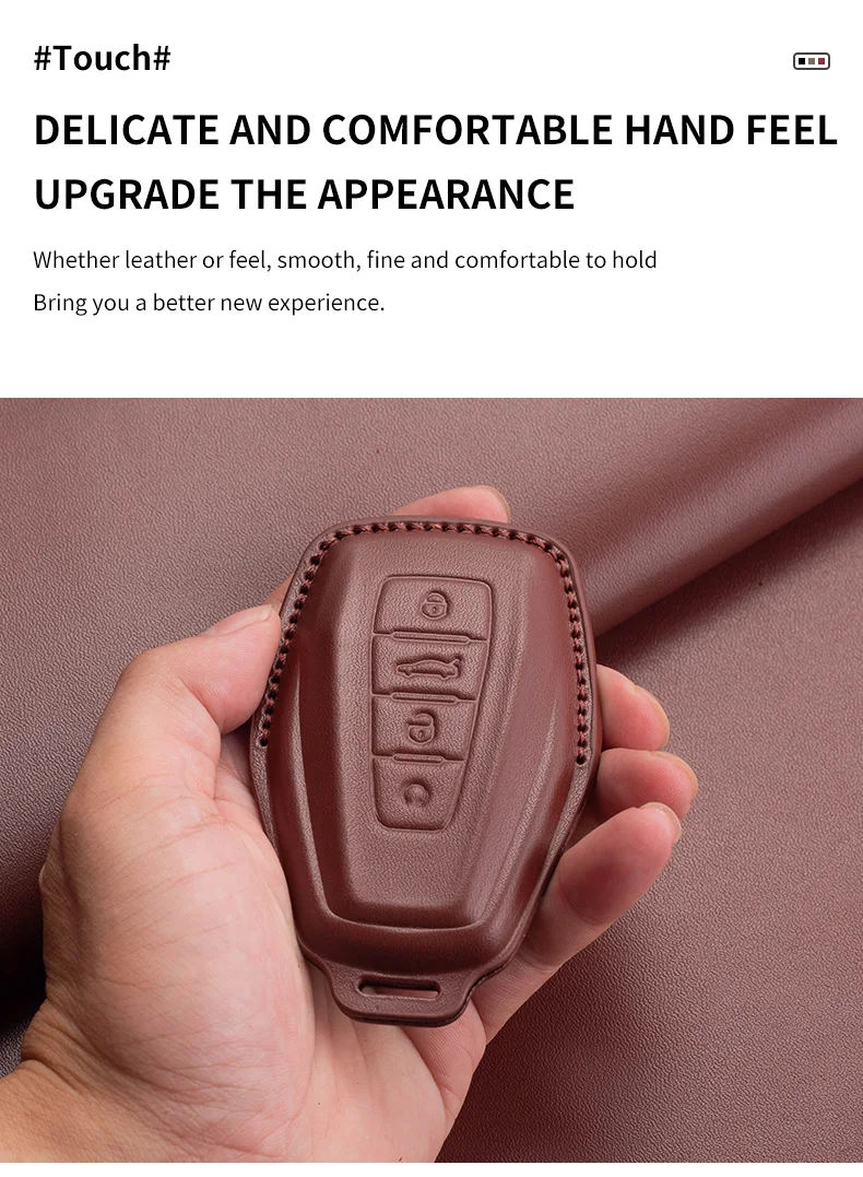 Leder Auto Remote Key Case Abdeckung für Geely Emgrand x7 Ex7 Coolray Auto Key Shell Schlüssel anhänger Schutz Schlüssel bund Zubehör – Detail 9