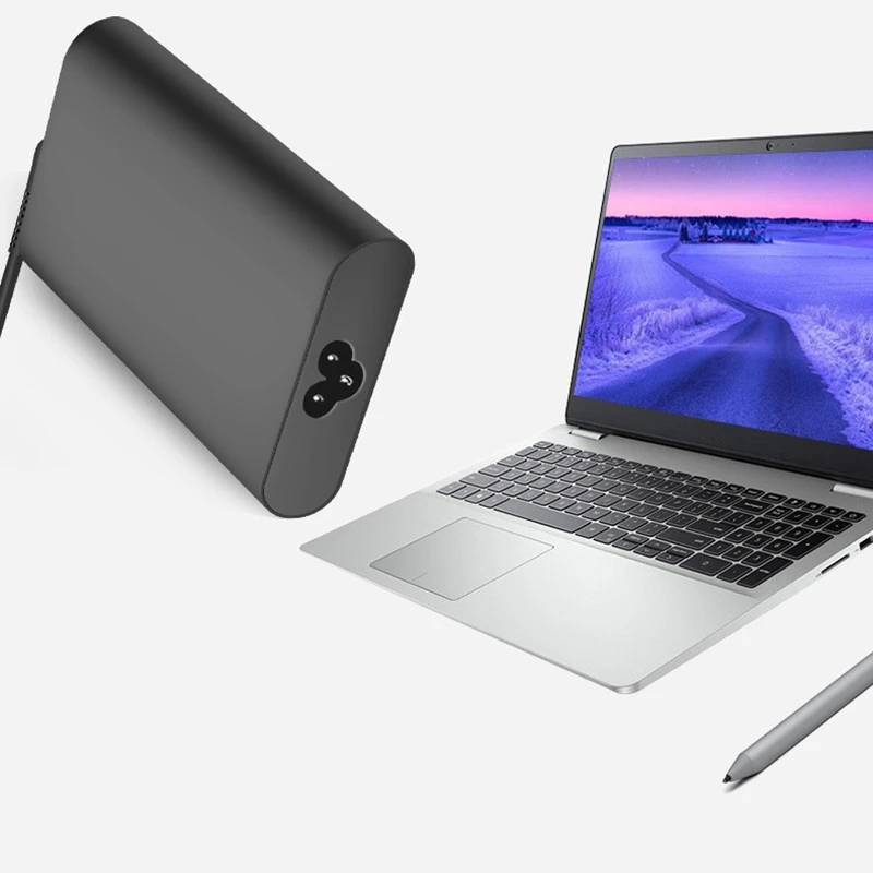 ชาร์จแล็ปท็อป65W สำหรับแล็ปท็อป Dell Type-C Charger adaptor ไฟ20V 3.25A/ป้องกันได้หลายระดับ/ชาร์จได้แฟลช