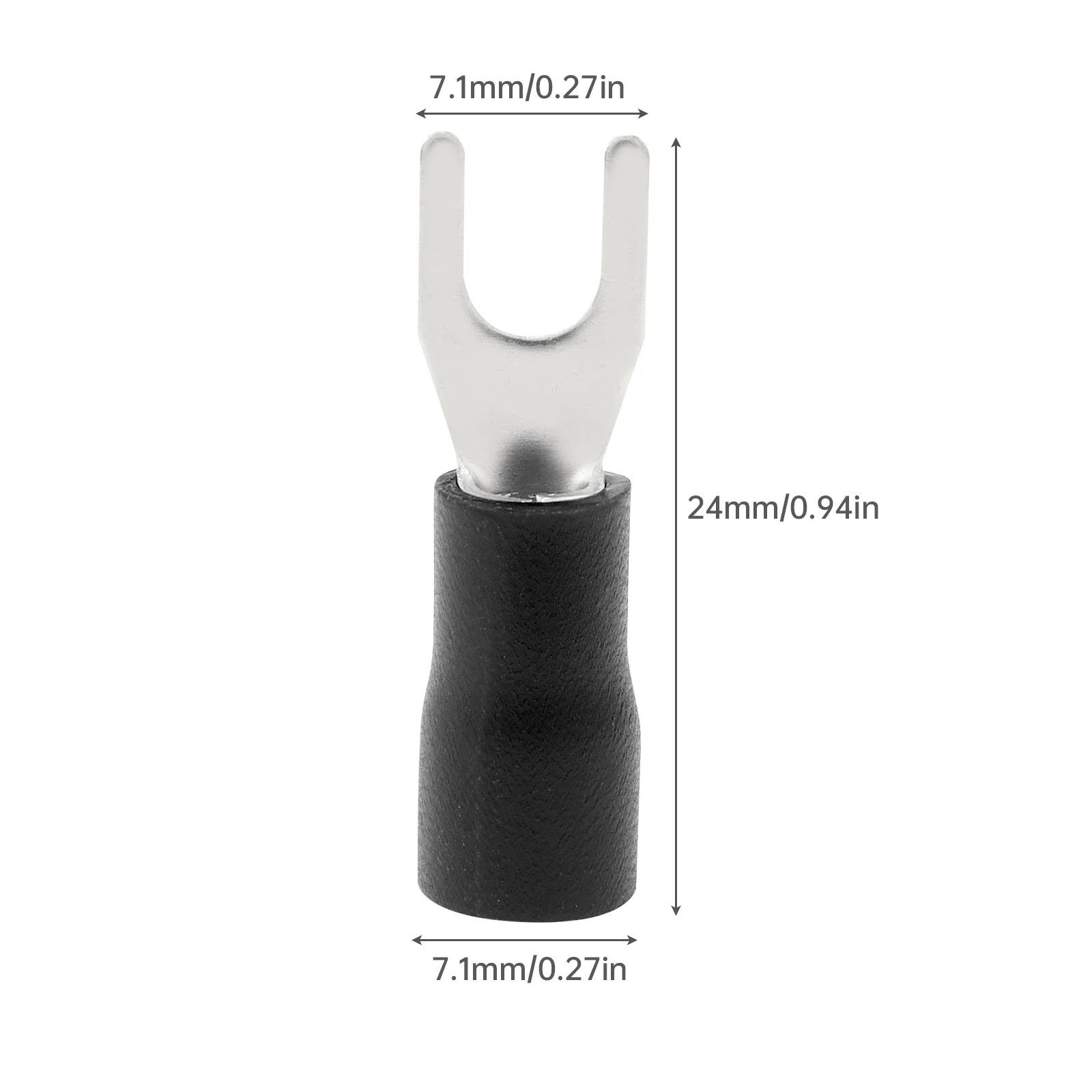 SV3.5-4 Insulated U Type Fork Terminal 22-16 AWGWire Connector Electrical Crimp Terminal
