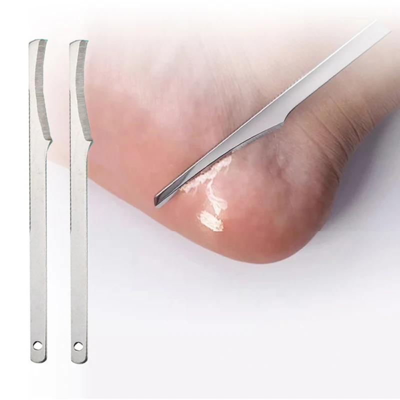 Strumenti per coltelli per Pedicure per piedi Scrubber per piedi in acciaio inossidabile rimozione della pelle morta raschietto per piedi strumento per Manicure raschiante