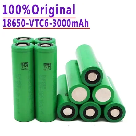 Vtc6 3.7V 3000mAh Rechargeable Lithium Ion Power Battery 18650.20a Suitable For Toy Cars Electric Vehicle. Flashlight.