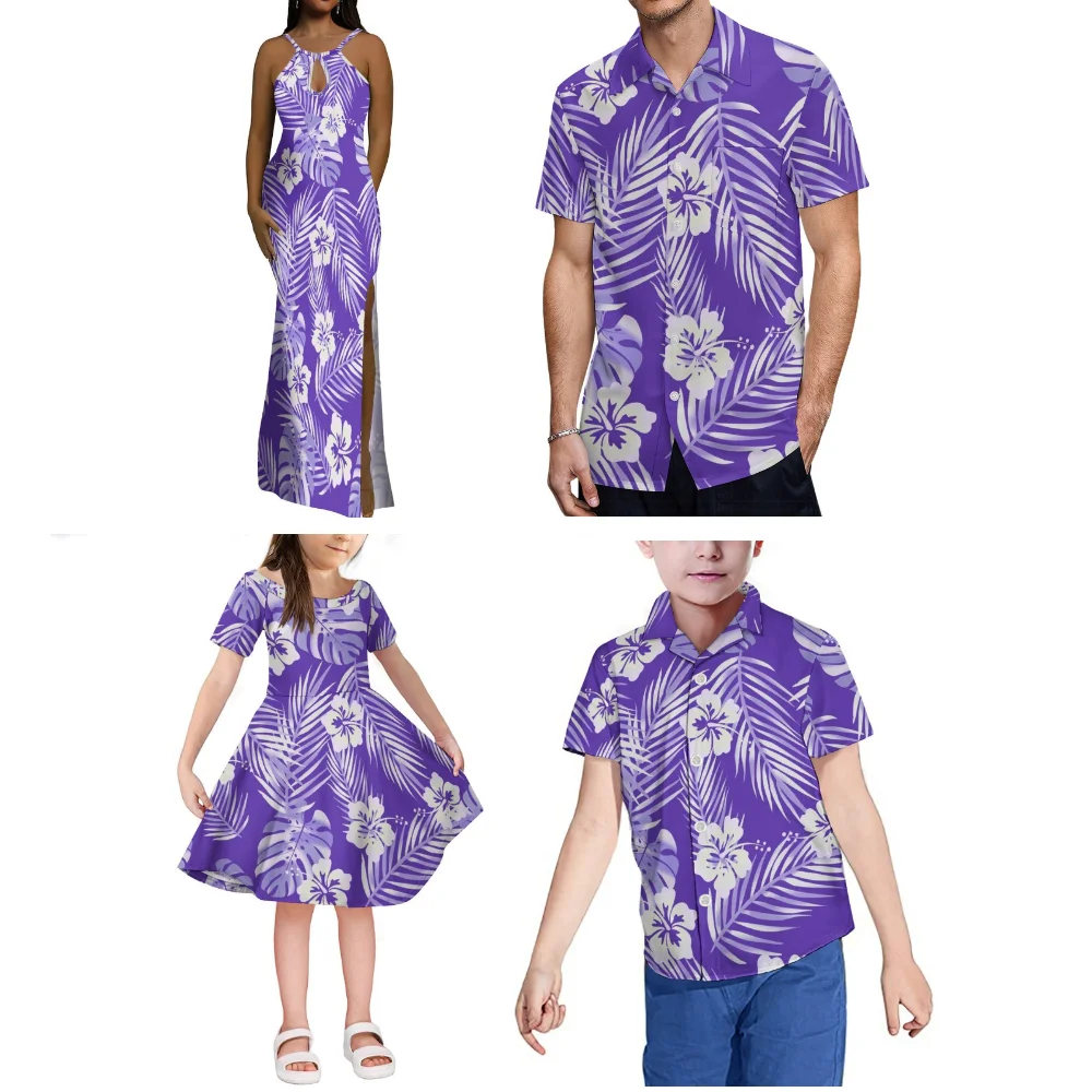 

Polynesian Tribal Gatherings Wear Women'S Dresses Girls' Dresses Men'S And Boys' Shirts And Blouses Custom-Made Family Outfits