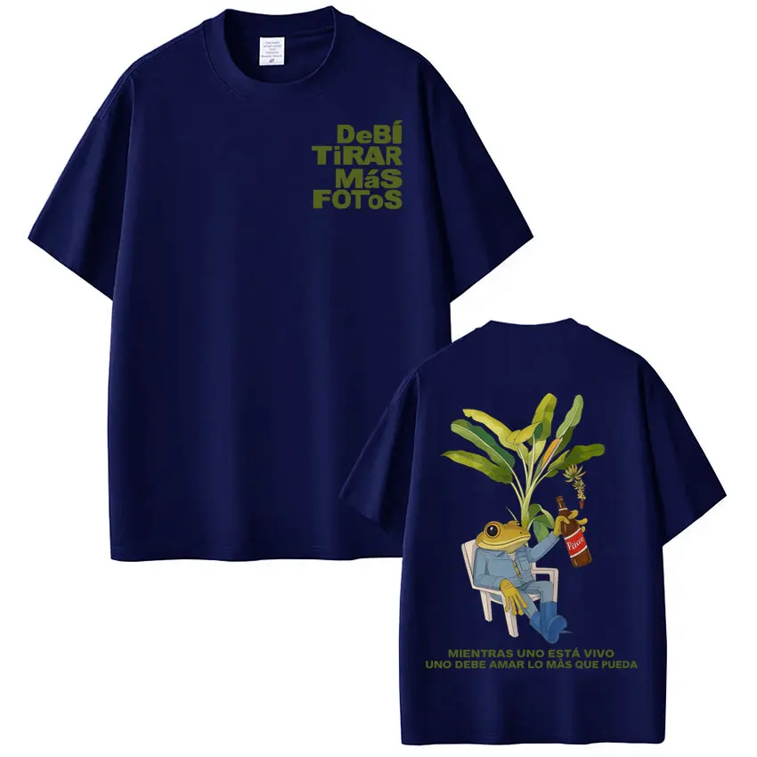 Rapper Bad Bunny T-shirt Debi Tirar Mas Fotos DTMF World Tour T Shirts Men's Women Fashion Vintage Hip Hop Streetwear T-shirts image 5