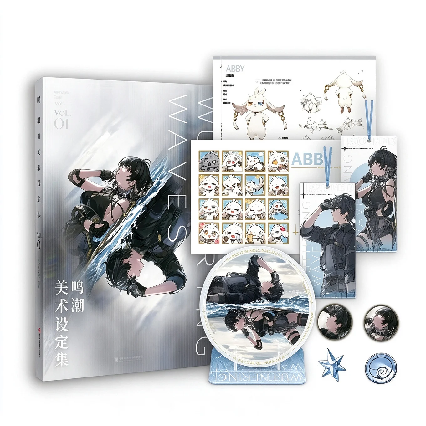 Wuthering Waves Official Artbook Vol.01, Game Art Setting Collection Hardcover Book, With Full Set of Bonus Merchandise Gifts