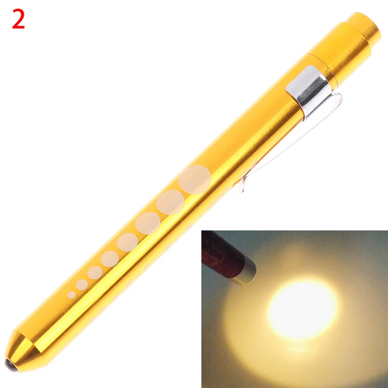 LED Flashlight Work Light First Aid Pen Light Torch Lamp Pupil Gauge Measurement Portable Medical Pen light