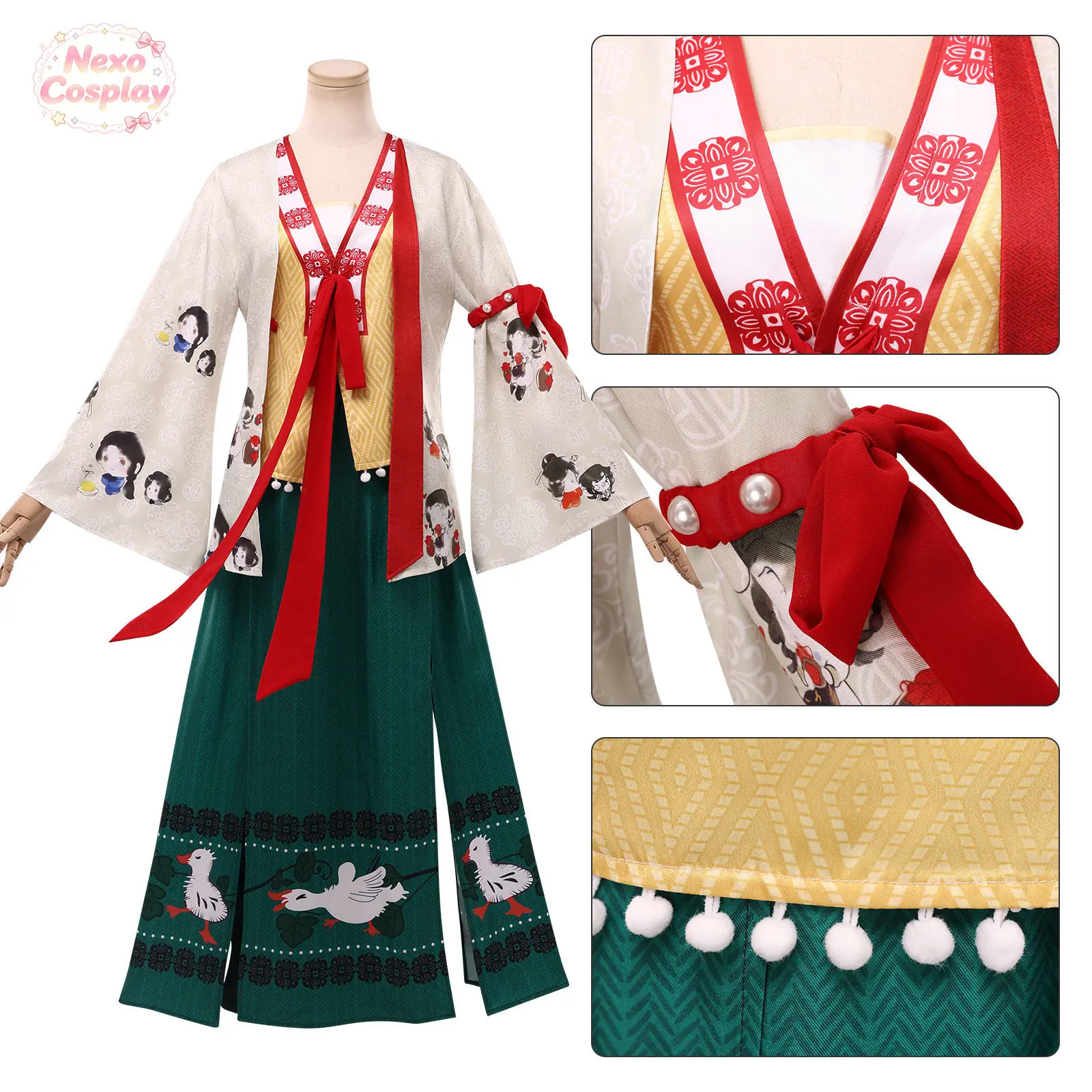 Female Wanderer Robe from Where Winds Meet Cosplay Costume Same style role-playing women's clothing in the game view 2