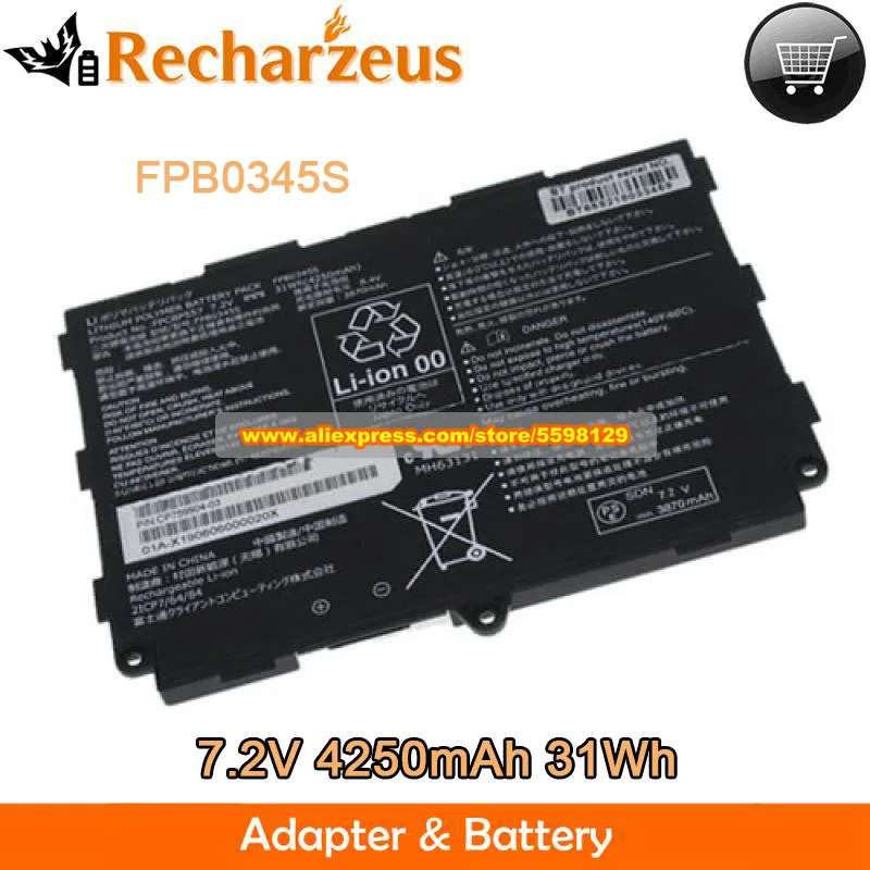 

Genuine 7.2V 4250mAh 31Wh Battery FPCBP557 FPB0345S for Fujitsu CP759904-03 2ICP7/64/84 Rechargeable Battery Packs