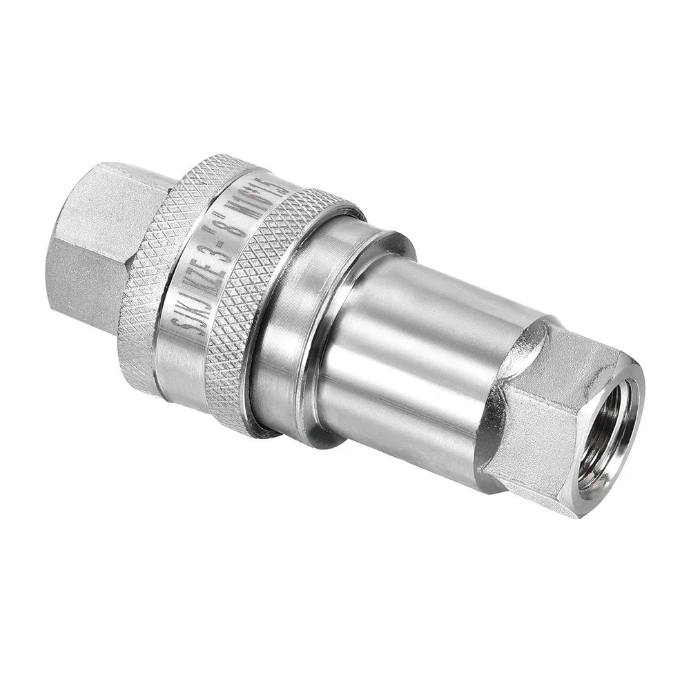 1 Juego de acoplador de conexión rápida hidráulica M16x1,5mm conector rápido de instalación de tubería de hilo femenino para equipos de construcción