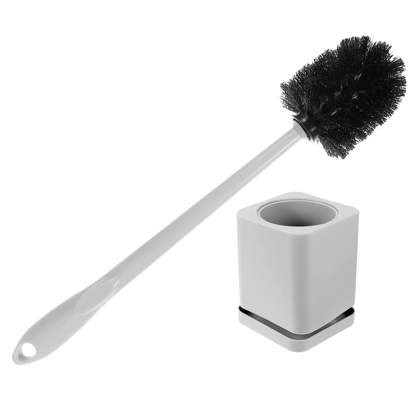 

Long Handle Toilet Brush White With Base Slot Design For Easy Hanging Cleaning Tool Bathroom Wc Corner Groove Scrub