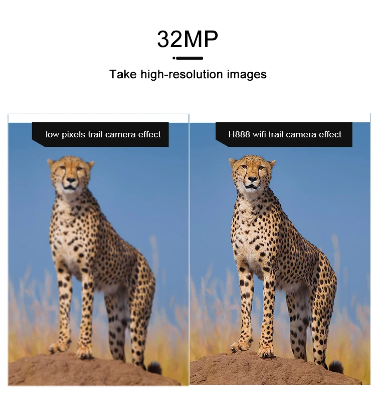 H888 Night Vision WIFI Tracking Hunting Camera 2.4-inch TFT Color Screen 32MP 4K WIFI Wildlife Trail Camera Surveillance Hunting