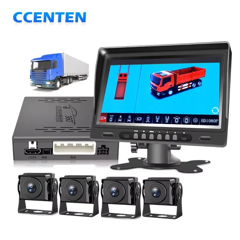 HD 1080P 3D AHD Panoramic 360 Car Camera Surround View Monitoring System Driving Bird View Panorama Camera