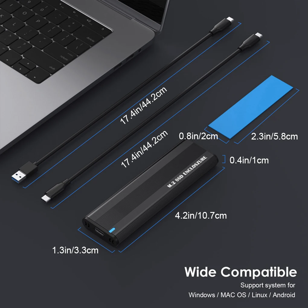 M2 SSD Case NVME SATA Dual Protocol Cartridge M 2 to USB Adapter PCIE