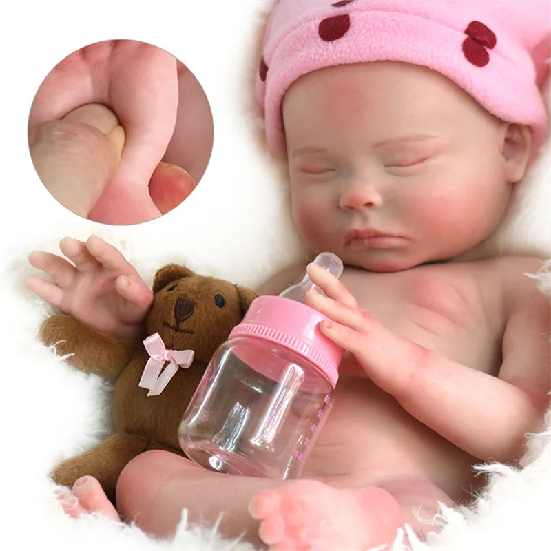 

18 Inch reborn Doll 3D Skin Texture Girl Kit Veins visible reborn Doll DIY Painted Accessories