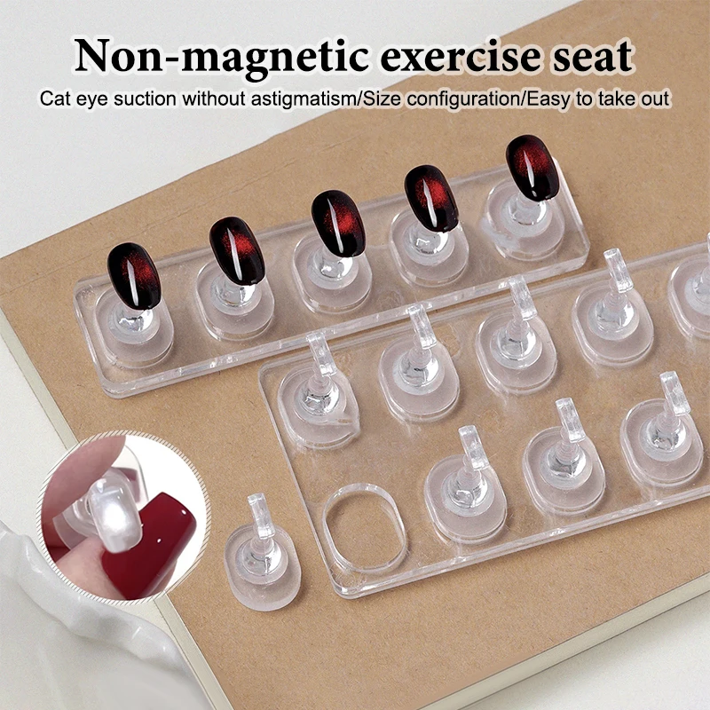 Bandeja de prática de unhas acrílicas, placa de extensão de unhas não magnética para treinamento de unhas, gel multiuso, secagem e expositor