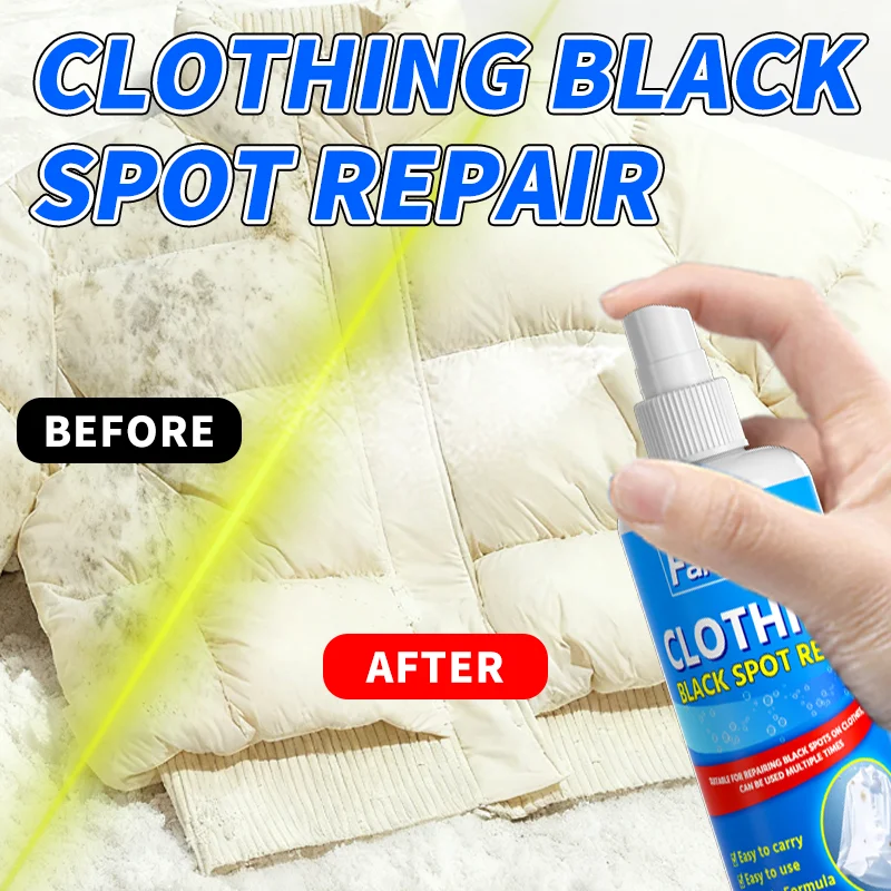 بخاخ إصلاح البقع السوداء من Farienne Clothing - 100 مل مرمم قماش سريع المفعول للقالب والبقع وتغير لون الملابس #1