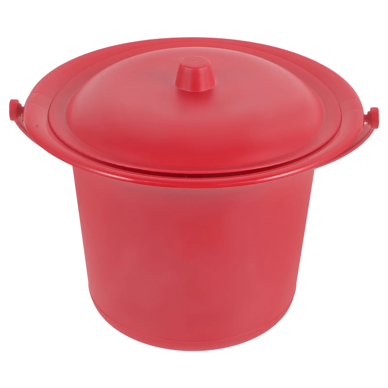 

Portable Wedding Spittoon Red Plastic Urine Pot with Lid Night Chamber Pot for Home Bedroom Elderly Use Thick Drop-Resistant PP