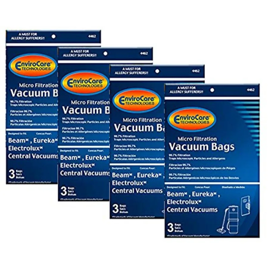 

Сменные мешки для пылесосов, предназначенные для использования с пылесосами Eureka Beam, Electrolux Star-Brute, Kenmore Mastercraft, Nutone Central Vacuums 2.