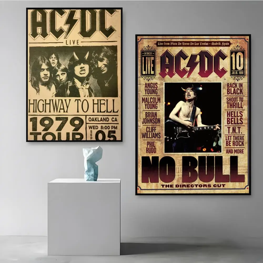 روك باند A-ACDC ملصق غرفة جدار ديكور فني ملصقات مقاومة للماء لتزيين غرفة النوم المنزلية #4