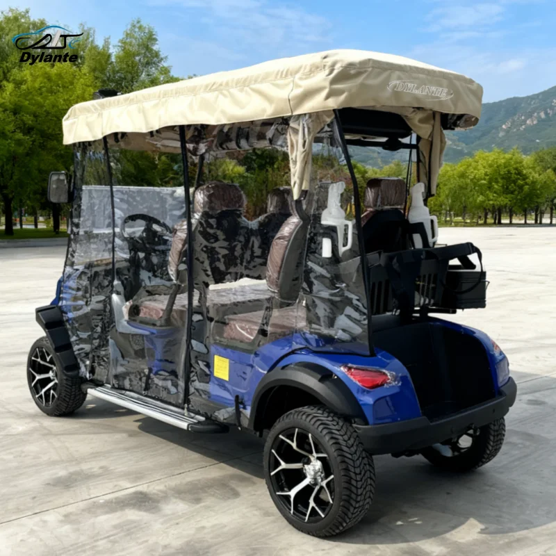 2026 High Quality Off Road Club 48V 5KW Lithium 4 6 Seaters Hot Selling Cheap Electric Golf Cart Four Wheel Disc Brakes