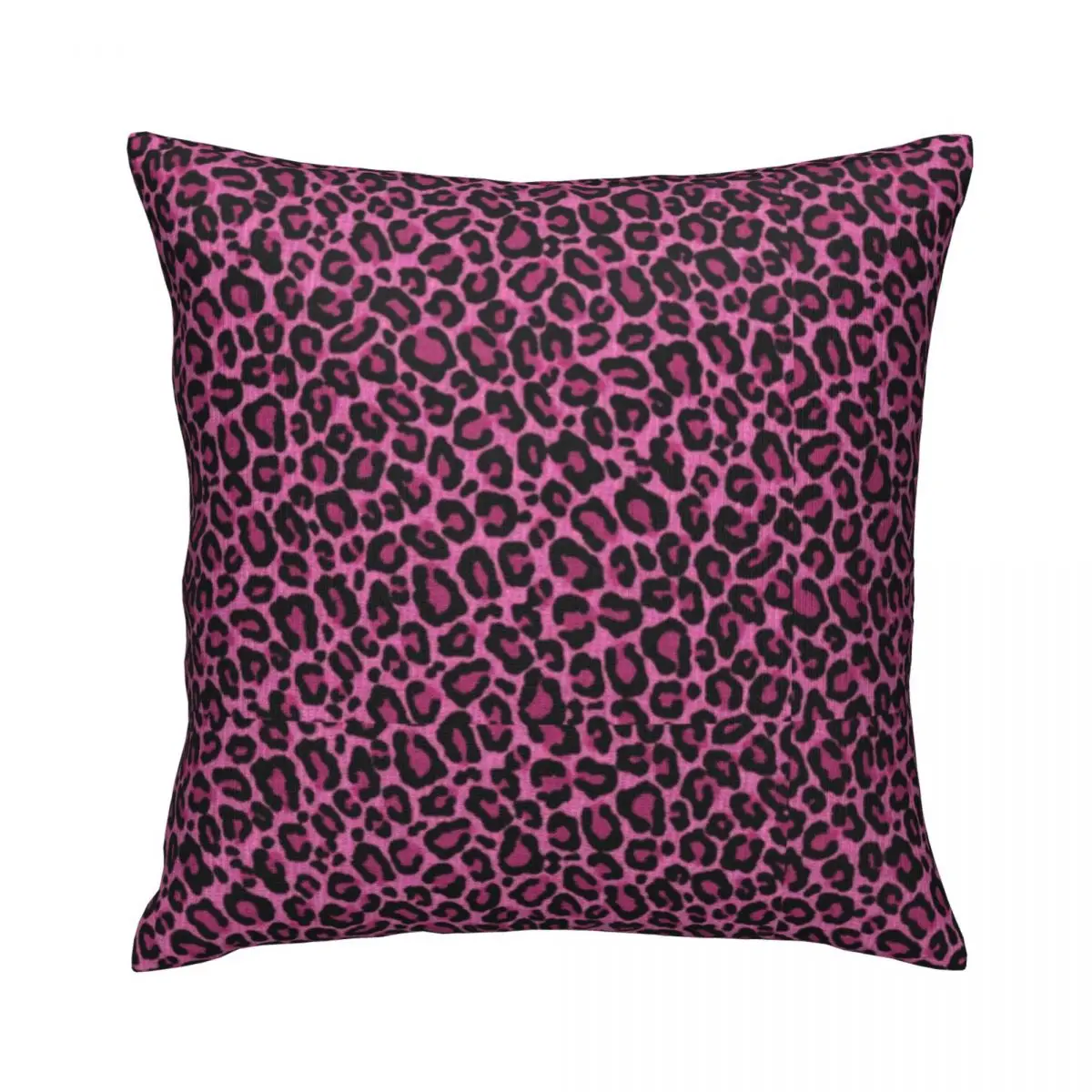 Funky Leopard Print Pillow Case Pink Black Spots Print Spring Colored Pillowcase Polyester Cushion Zipper Cover