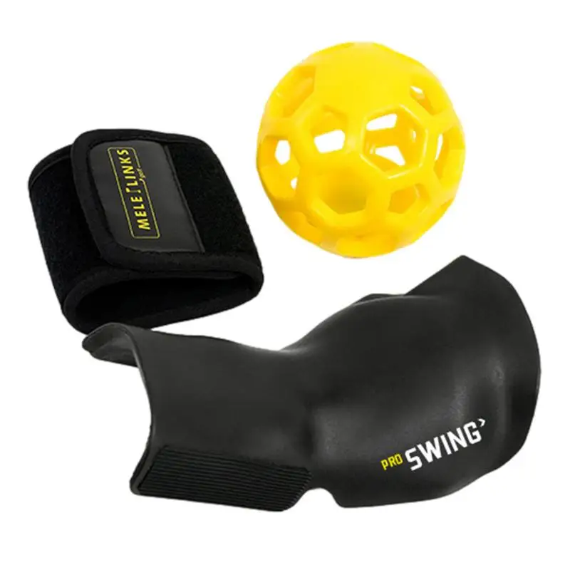 Entrenador de Swing de Golf portátil con tirantes para la muñeca, Corrector de postura de Swing de Golf, bolas de ayuda de entrenamiento, muñequera, entrenador de banda