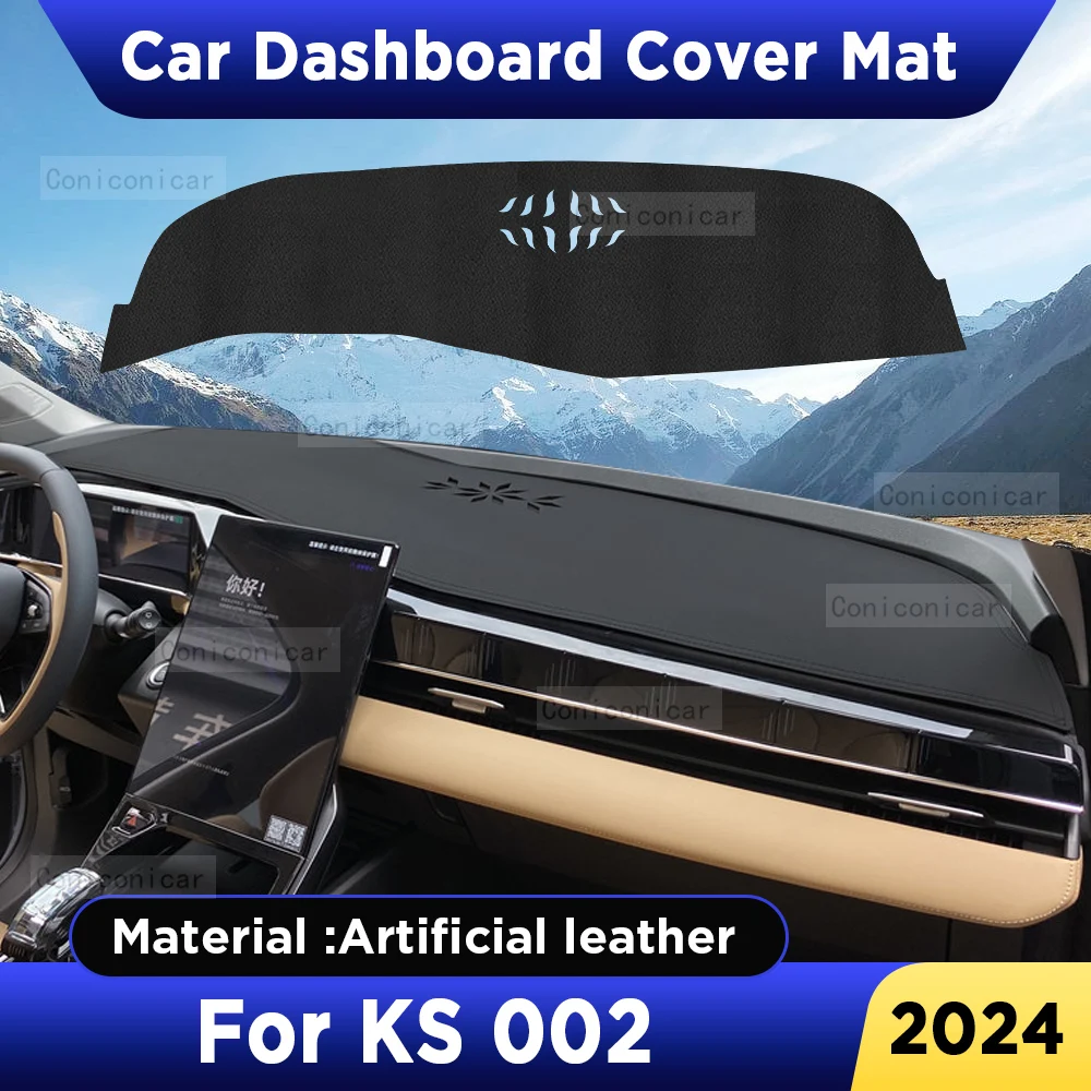 For KS 002 2024 Car Dashboard Cover Avoid Mat Dash Board Sun Shade Pad Anti-UV Artificial Leather Accessories