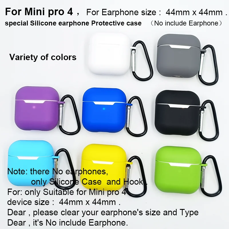 Case For Mini Pro 4 Earphone Bluetooth headphones Silicone Case For Air Mini Pro 4 Cover Case air Mini Pro4 accessories