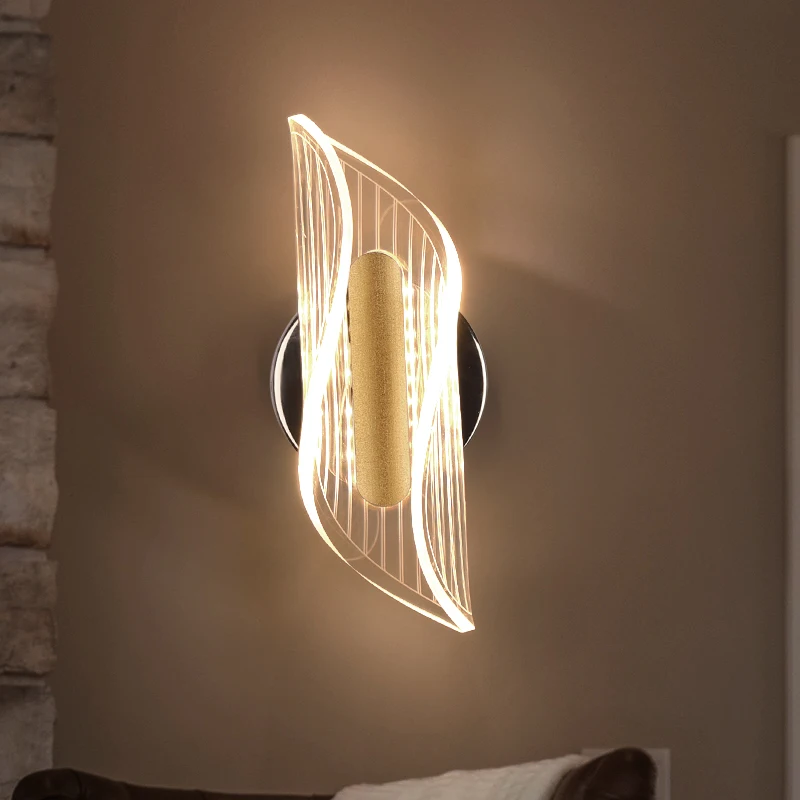 Modern 18W Acrylic LED Wall Light Fixture Corridor Wall Sconce for Living Room Interior Bedroom Decoration  LED Wall Light Lamp