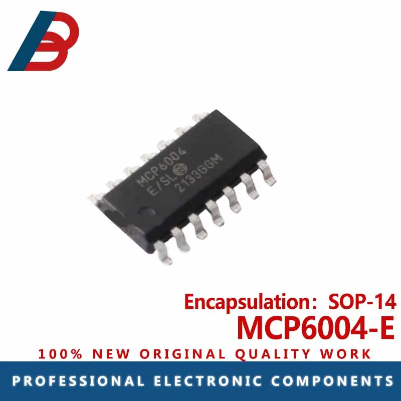 ชิปเครื่องขยายเสียง SOP-14แพ็กเกจ MCP6004-E 10ชิ้น