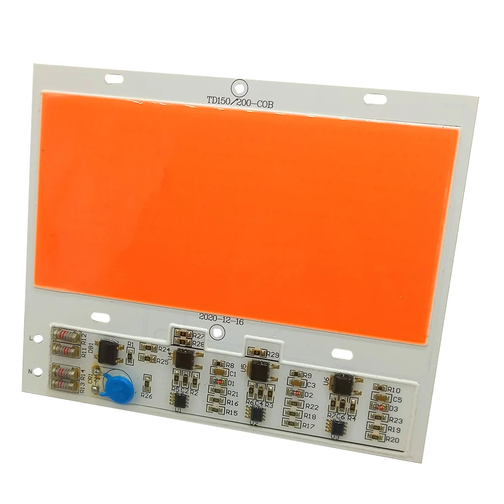 

100 Вт, 100 Вт, 380 нм-840 нм, светодиодный чип COB полного спектра, встроенный интеллектуальный драйвер IC 220 В для освещения роста растений