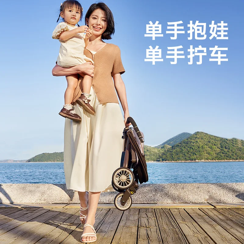 ベビーカー、軽量ポケットトラベルカート、ベビーウォーキングツール、機内持ち込み用軽量折りたたみ式ベビーカー