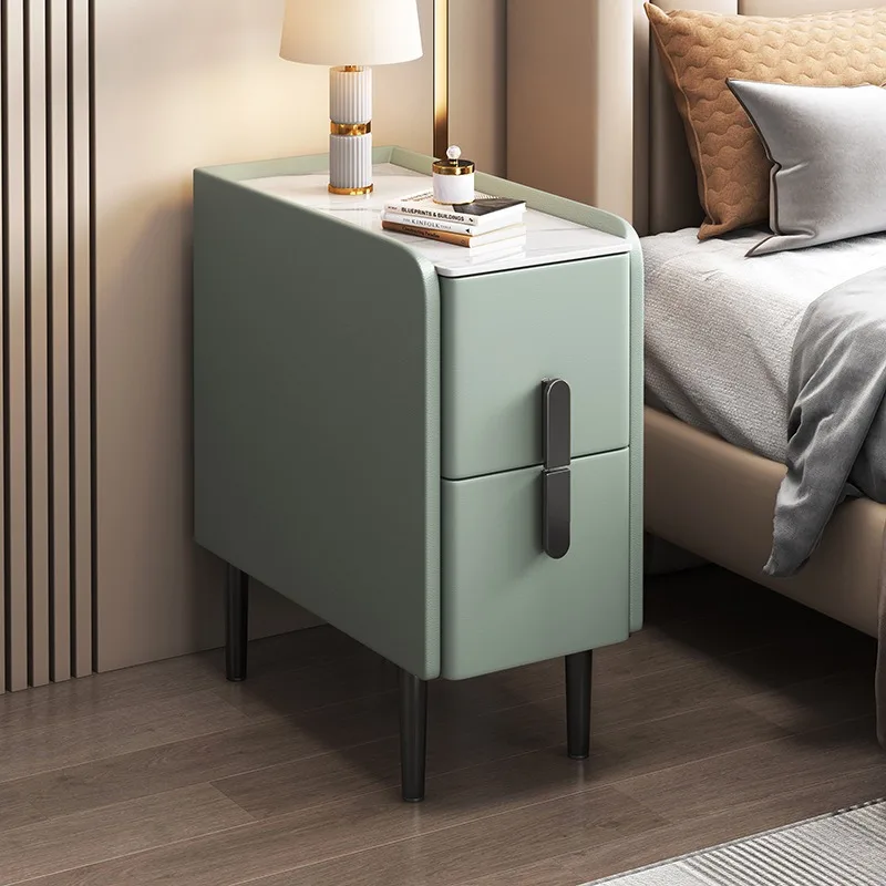 Solid wood small nightstand, light luxury bedside cabinet, ultra-narrow , 20cm wide storage cabinet, small apartment integrated