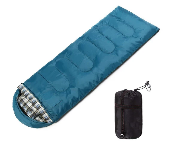 Saco de dormir de trekking con deflector de cuello hinchado de moda personalizado con relleno de fibra para expedición en clima frío