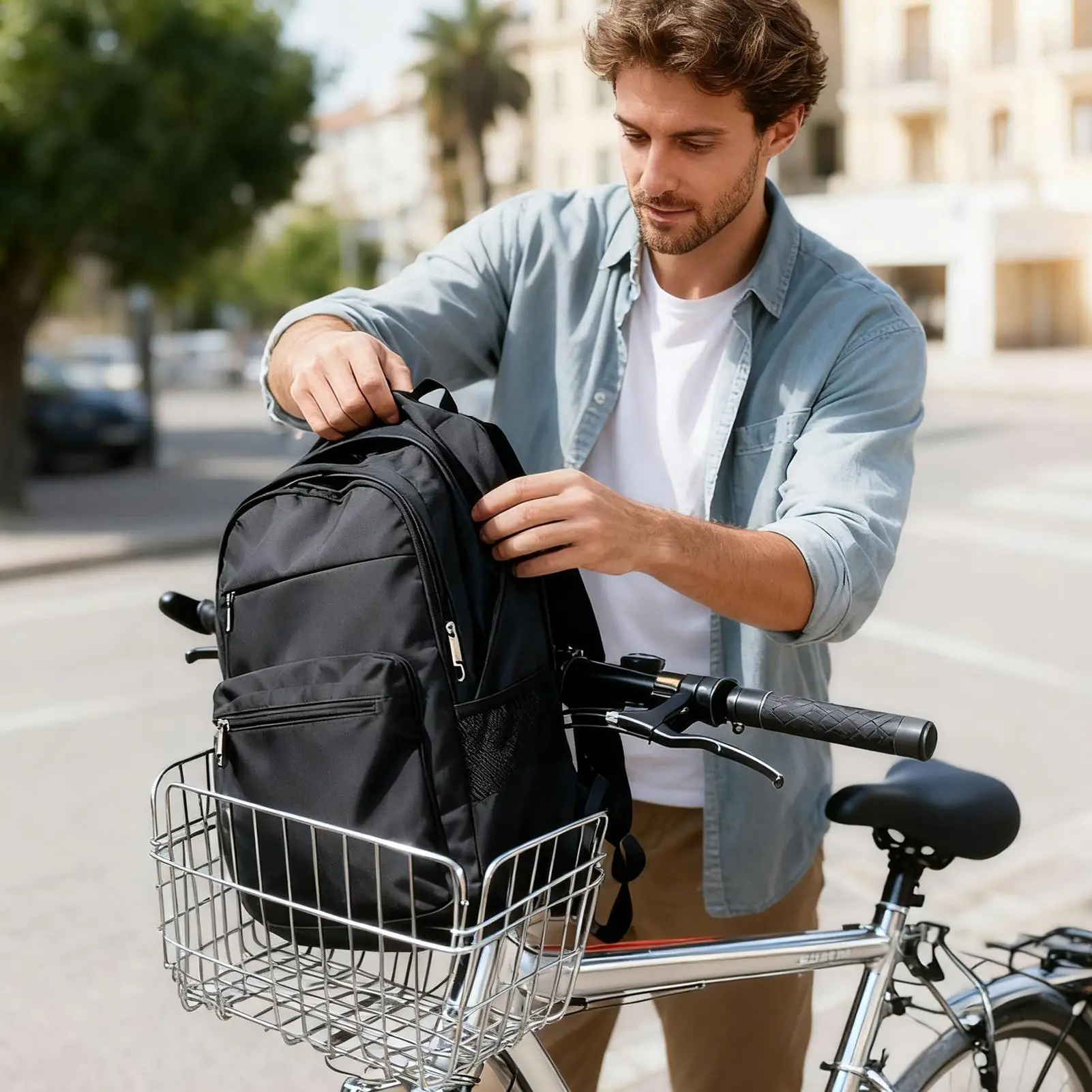 

Передняя складная корзина для велосипеда, велосипедные аксессуары, регулируемая стойка, корзина для горного велосипеда, крепление на руль для дорожного электрического скутера