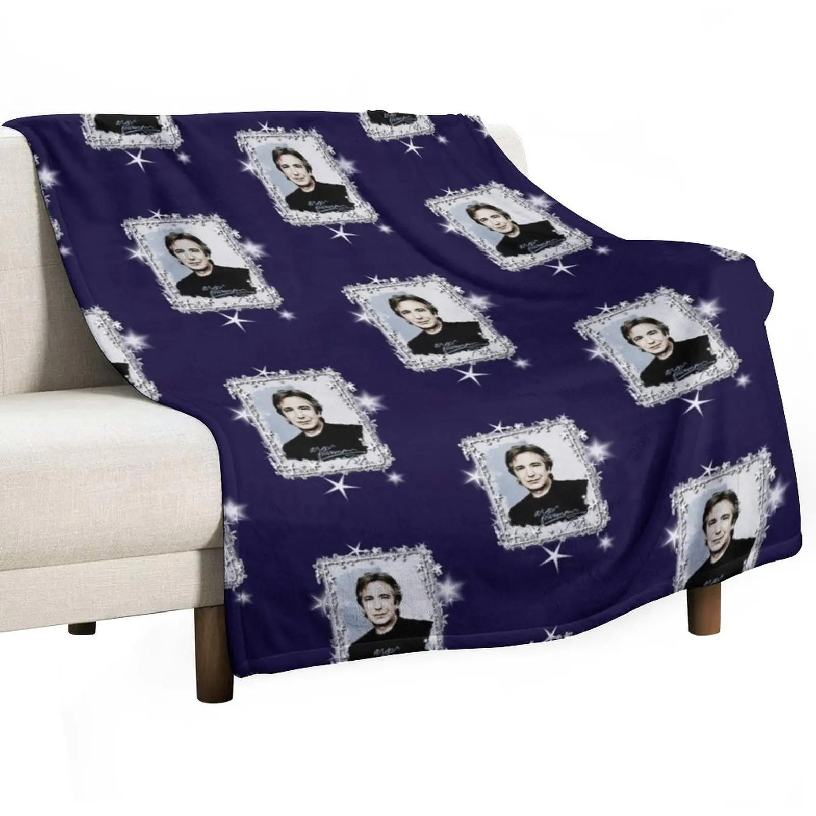 Alan Rickman Fandesign Starshine Throw Blanket Blankets Sofas Of Decoration anime sofa bed Blankets