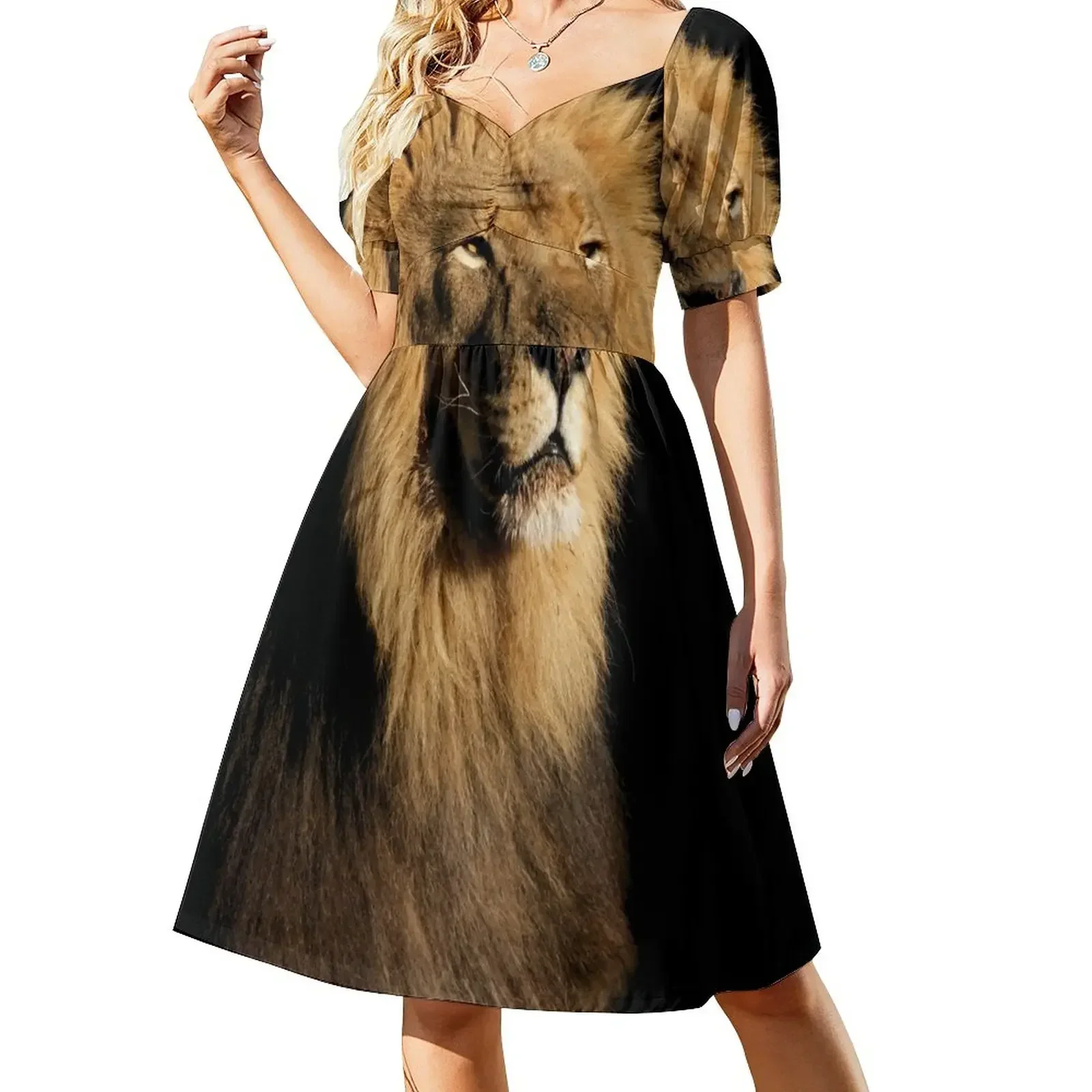 

Lion Sleeveless Dress dress women elegant luxury Woman fashion Women's clothing Dress