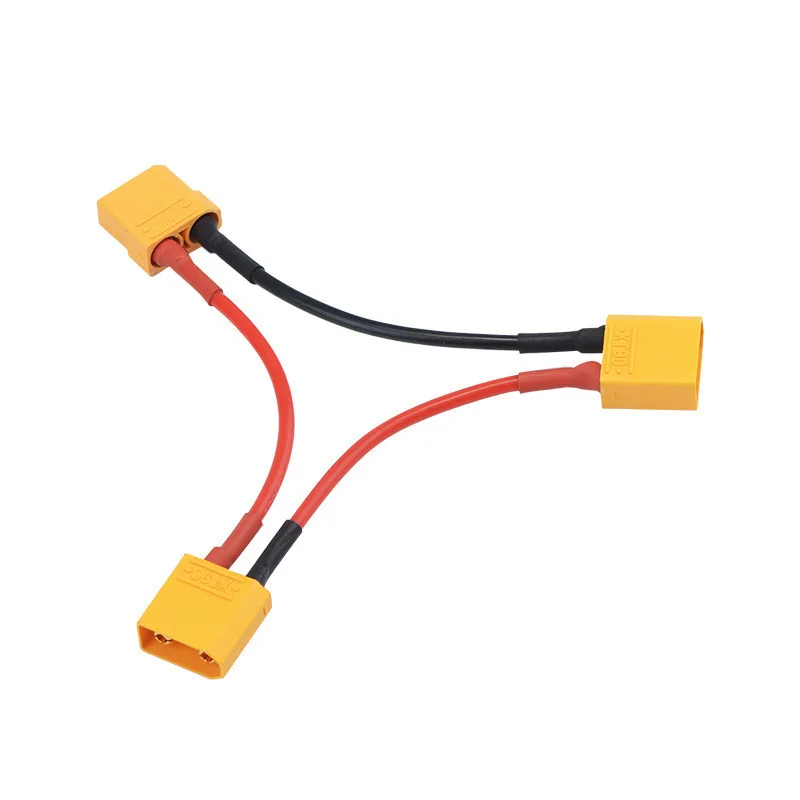 AMASS XT90 three-in-one adapter cable plug, female to two male Y cable, model aircraft battery series cable