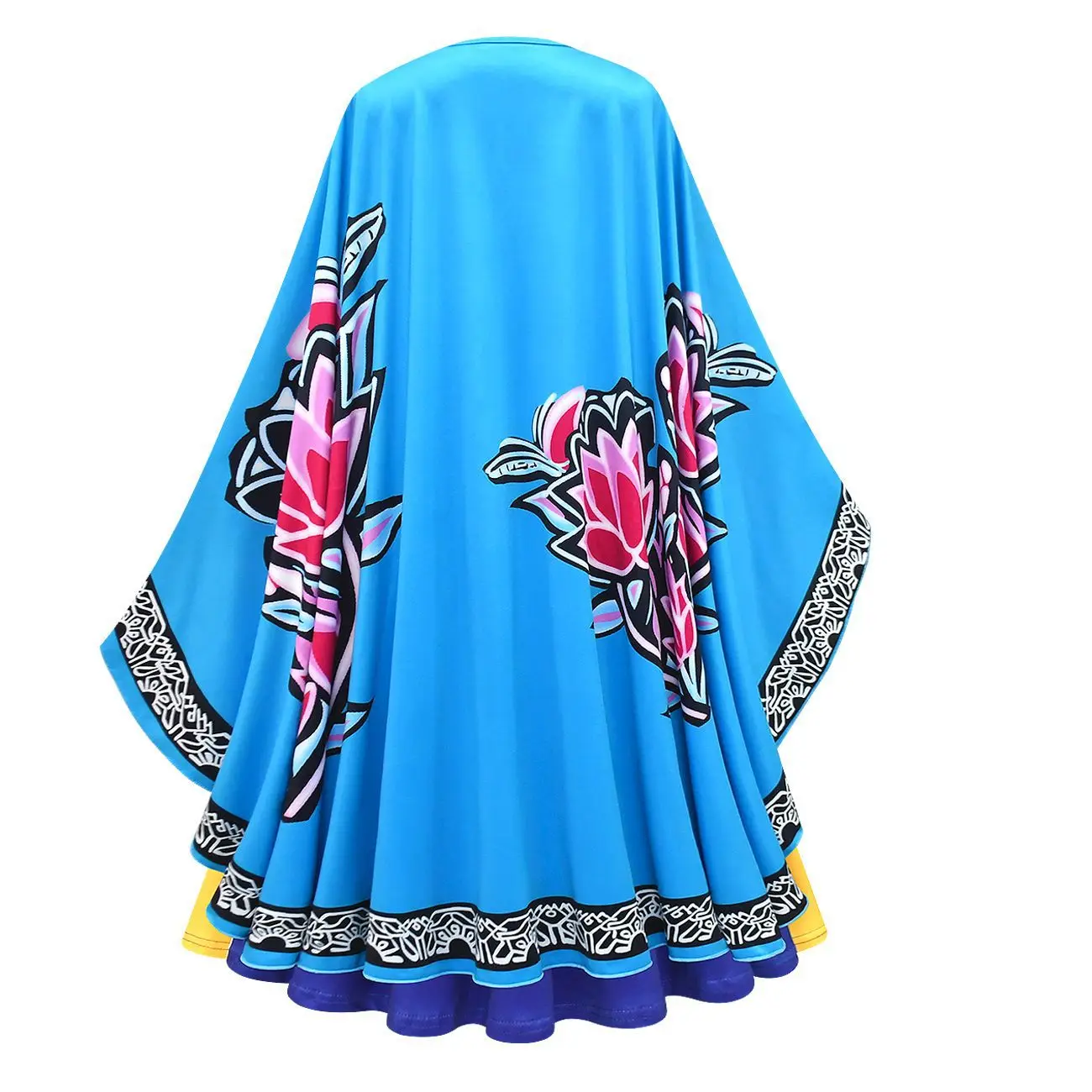 فستان الهالوين أنيمي مع عباءة زوي تأثيري حلي مغني الراب ثوب طفل فستان بأكمام طويلة طفلة مرحلة الأداء الزي