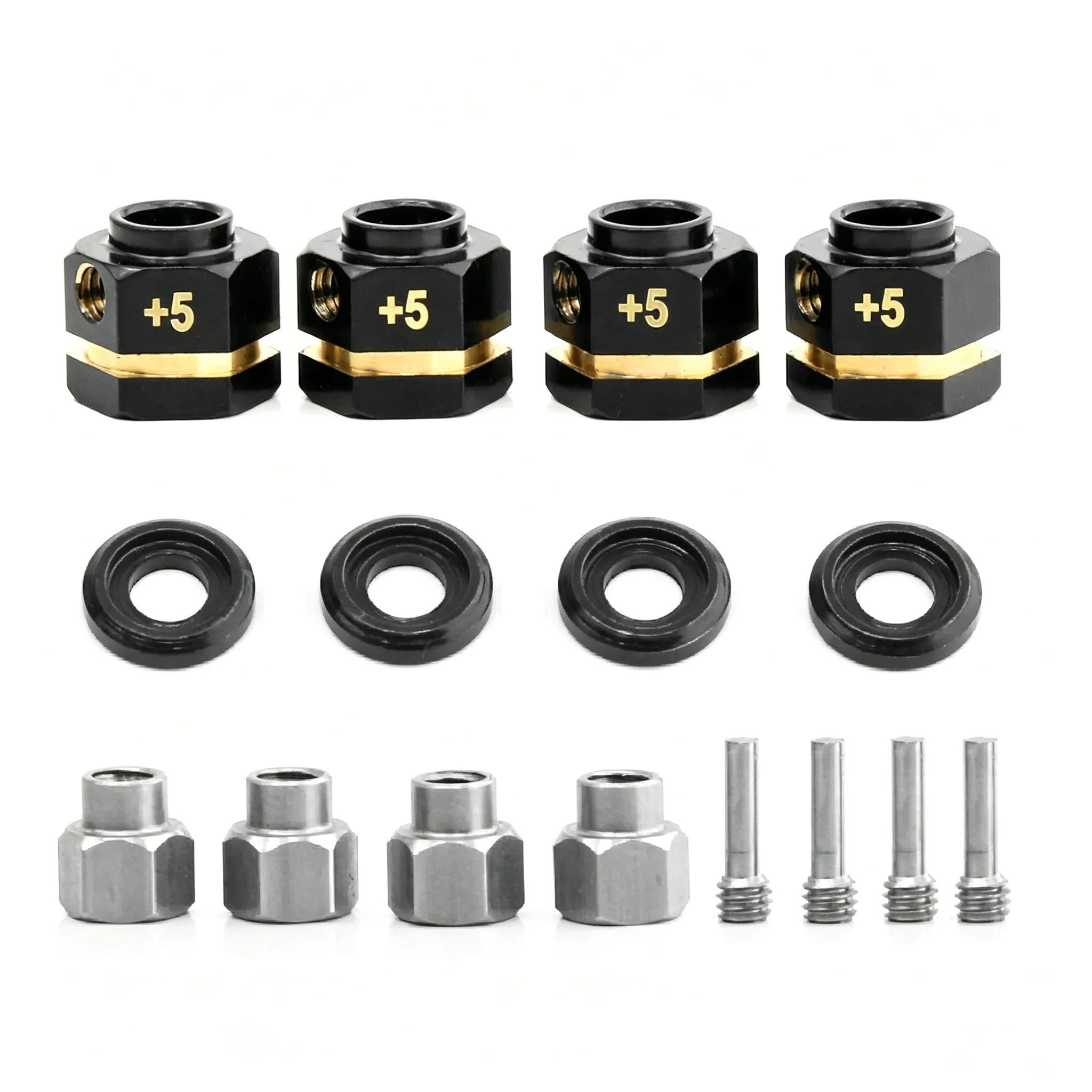 4PCS Heavy Duty Brass Wheel Hex Hub Adapter 3-15mm Extension For 1/10 RC Crawler TRX4 TRX6 Upgrade Parts